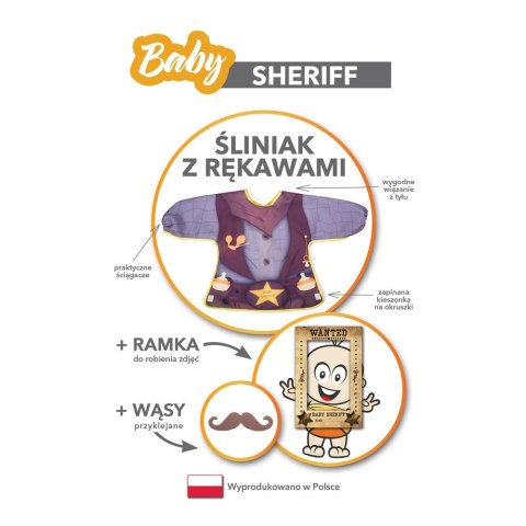 Baby Gadgets Baby Sheriff - Śliniak z rękawami