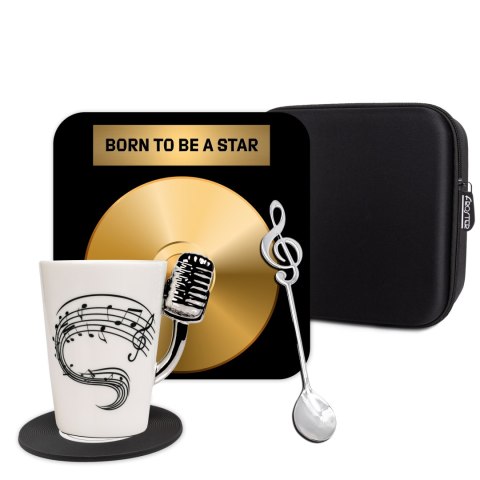 Froster Zestaw Prezentowy dla Muzyka - Mikrofon - prezent na gratulacje - retro