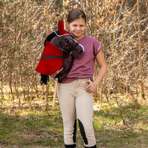 Skippi Derka dwustronna i nauszniki Skippi dla Hobby Horse - czerwona i czarna