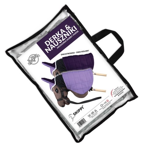 Skippi Derka dwustronna i nauszniki Skippi dla Hobby Horse - fioletowa