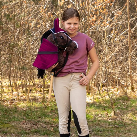 Skippi Derka dwustronna i nauszniki Skippi dla Hobby Horse - fuksja i granat