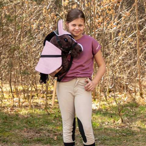 Skippi Derka dwustronna i nauszniki Skippi dla Hobby Horse - różowa i szara