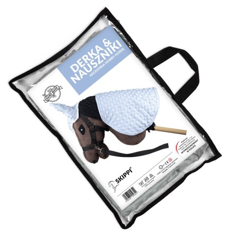 Skippi Derka i nauszniki Skippi dla Hobby Horse - błękitny - uniwersalny rozmiar