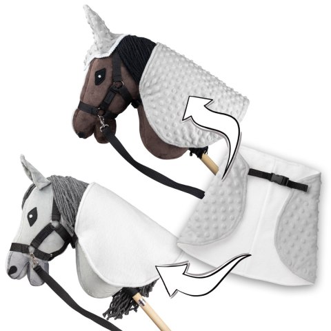 Skippi Derka i nauszniki Skippi dla Hobby Horse - szara - uniwersalny rozmiar