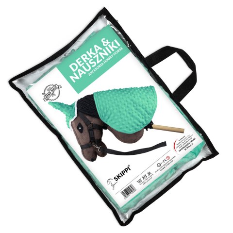 Skippi Derka i nauszniki Skippi dla Hobby Horse - zielona - pastelowa
