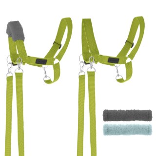 Skippi Skippi Kantar dla Hobby Horse - wodze, 2 wymienne futerka - jasny zielony