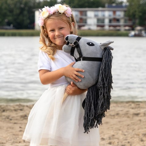 Skippi Skippi - lekki mały Hobby Horse - Szary A5 - prezent na dzień dziecka