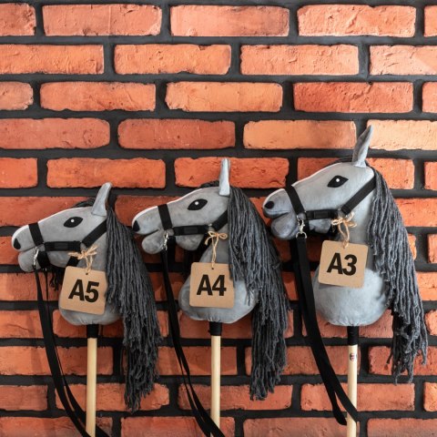 Skippi Skippi - lekki mały Hobby Horse - Szary A5 - prezent na dzień dziecka