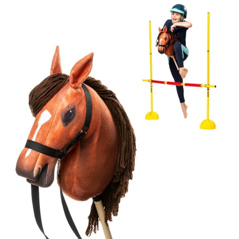 Skippi Zestaw Skippi - Hobby Horse Bursztyn i przeszkoda do skakania 135 cm