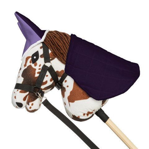 Skippi Zestaw Skippi - Hobby Horse Gniado - srokaty - Derka wrzos i śliwka