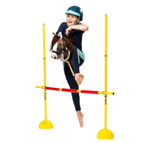 Skippi Zestaw Skippi - Hobby Horse Gniado - srokaty i przeszkoda do skakania 135 cm