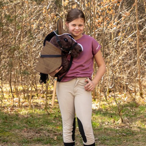 Skippi Zestaw Skippi - Hobby Horse Gniady - Derka i nauszniki - beż i oliwka