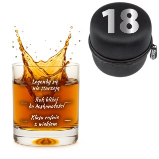 Froster Urodzinowa szklanka do whisky - prezent dla chłopaka na 18 urodziny