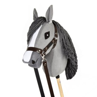 Skippi Skippi Kantar dla Hobby Horse - wodze, ekoskóra - brązowy ze wzorami boa