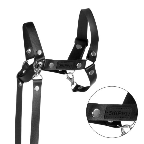 Skippi Skippi Kantar dla Hobby Horse - wodze, ekoskóra - czarny