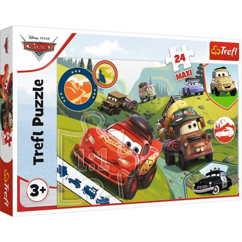 Puzzle - 24 Maxi - Wesołe auta - Disney Cars 3 - Trefl 14352 Puzzle - 24 Maxi - Wesołe auta - Disney Cars 3 - Trefl 14352