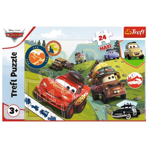 Puzzle - 24 Maxi - Wesołe auta - Disney Cars 3 - Trefl 14352 Puzzle - 24 Maxi - Wesołe auta - Disney Cars 3 - Trefl 14352