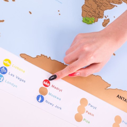 Froster Mapa Odkrywcy Świat PL zdrapka PODRÓŻNIKA prezent