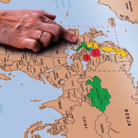 Froster Mapa Odkrywcy Świat PL zdrapka PODRÓŻNIKA prezent
