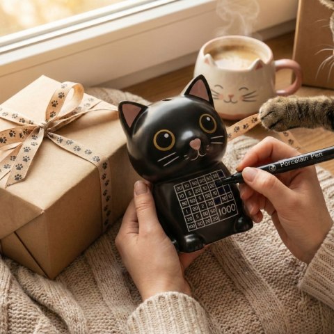 Froster Skarbonka wykreślana Kotek - uczy oszczedzania motywuje - wyzwanie cel 1000