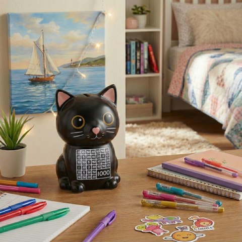 Froster Skarbonka wykreślana Kotek - uczy oszczedzania motywuje - wyzwanie cel 1000