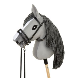 Skippi Skippi Ogłowie dla Hobby Horse - wodze, wędzidło, ekoskóra - czarne