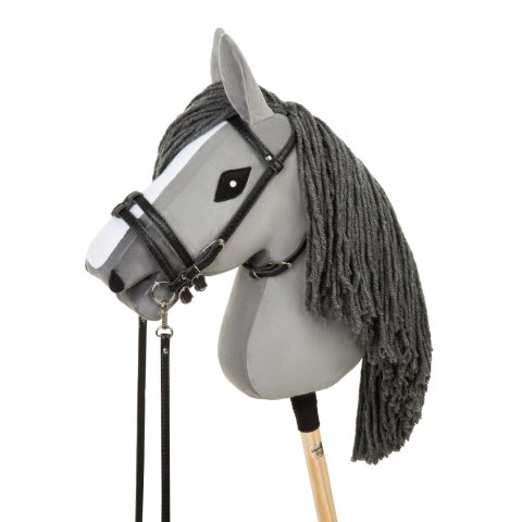 Skippi Skippi Ogłowie dla Hobby Horse - wodze, wędzidło, ekoskóra - czarne