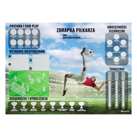 Sprintigo Zdrapka Piłkarza Sprintigo - piłkarski prezent pod choinkę dla chłopca