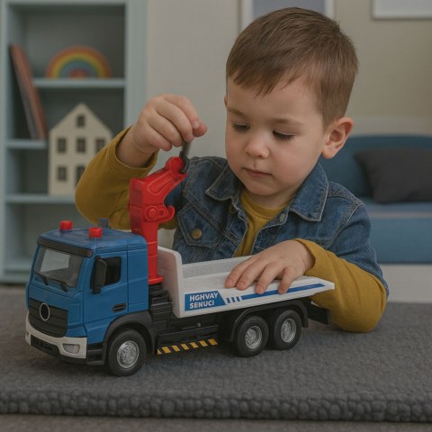 Ciężarówka Laweta Z Holownikiem Metalowa Kabina Światła Dźwięki