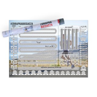 Froster Zdrapka Biegacza prezent PLAKAT mapa maraton