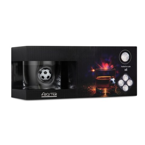 Froster Zestaw Kibica - szklanka do whisky z piłką i forma do lodu piłki