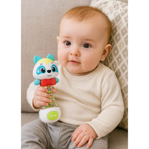 Grzechotka Zabawka Dla Niemowlaka Miś Z Kolorowymi Kuleczkami