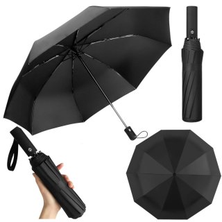 Parasol Automatyczny Pokrowiec 12-Żeberkowy Czarny 105 cm