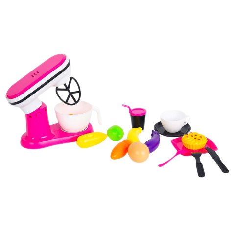 Robot Kuchenny Blender Zabawkowy Dla Dzieci Akcesoria Owoce Różowy