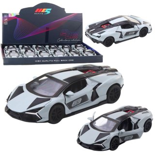 Samochód Wyścigowy Sportowy Metalowy Napęd Otwierane Drzwi Szary 1:32