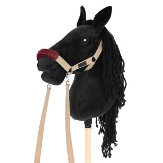 Skippi Hobby Horse A3 Skippi duży czarny, beżowy kantar, wodze, mufka