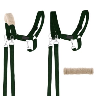 Skippi Hobby Horse A3 Skippi duży czarny, ciemnozielony kantar, wodze, mufka