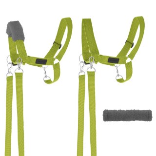 Skippi Hobby Horse A3 Skippi duży czarny, jasnozielony kantar, wodze, mufka