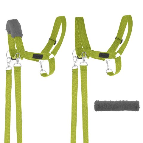 Skippi Hobby Horse A3 Skippi duży czarny, jasnozielony kantar, wodze, mufka