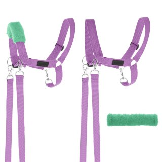 Skippi Hobby Horse A3 Skippi duży czarny, lawendowy kantar, wodze, mufka