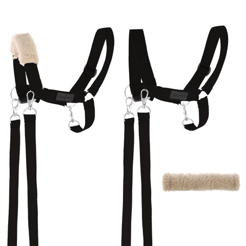 Skippi Hobby Horse A3 Skippi duży czarny, marchewka, czarny kantar, wodze, mufka
