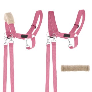 Skippi Hobby Horse A3 Skippi duży czarny, różowy kantar, wodze, mufka