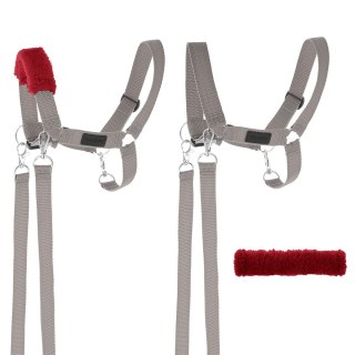 Skippi Hobby Horse A3 Skippi duży czarny, szary kantar, wodze, mufka