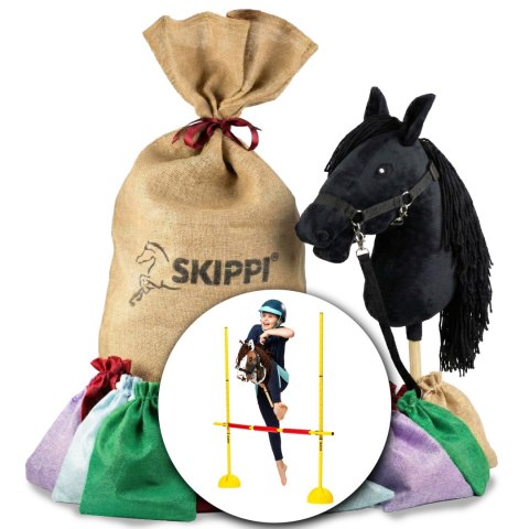 Skippi Worek prezentowy Hobby Horse Skippi z koniem czarnym i przeszkodą