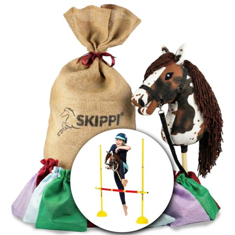 Skippi Worek prezentowy Hobby Horse Skippi z koniem gniado - srokatym i przeszkodą