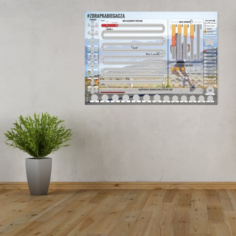 Froster Zdrapka Biegacza prezent PLAKAT mapa maraton