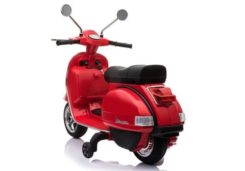 Skuter na Akumulator Vespa Czerwony Skuter na Akumulator Vespa Czerwony